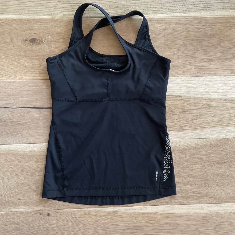 ADIDAS ClimaLite Cross Strap Athletic Tank with Shelf Bra - Picture 4 of 5